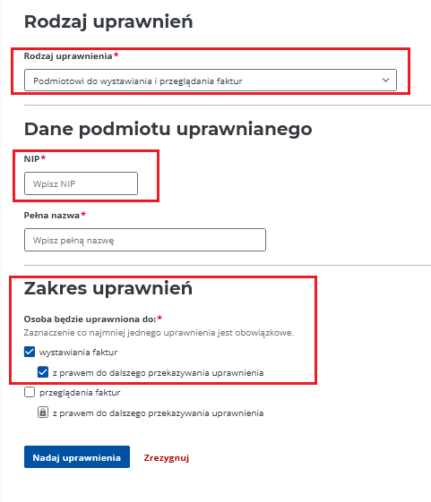Obrazek przedstawia, jak linia lotnicza powinna nadać agentowi IATA uprawnienia do wystawiania faktur w swoim imieniu w KSeF. 
Ten rodzaj uprawnień obejmuje zarówno certyfikaty agenta IATA wygenerowane na NIP jak i na PESEL.